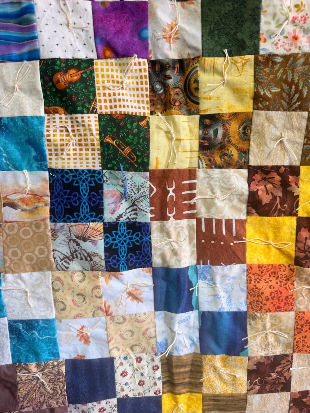 Handmade Multicolor Patchwork Quilt - Vibrant Home Bedding